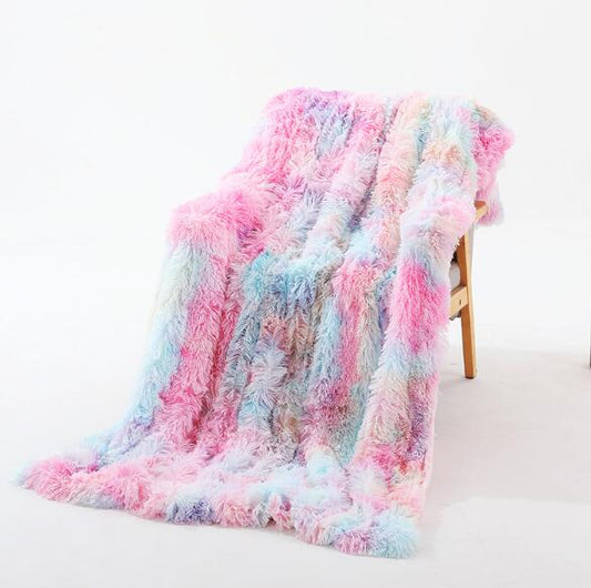 SUPERPLUSH - Cozy, Rainbow Throw Blanket