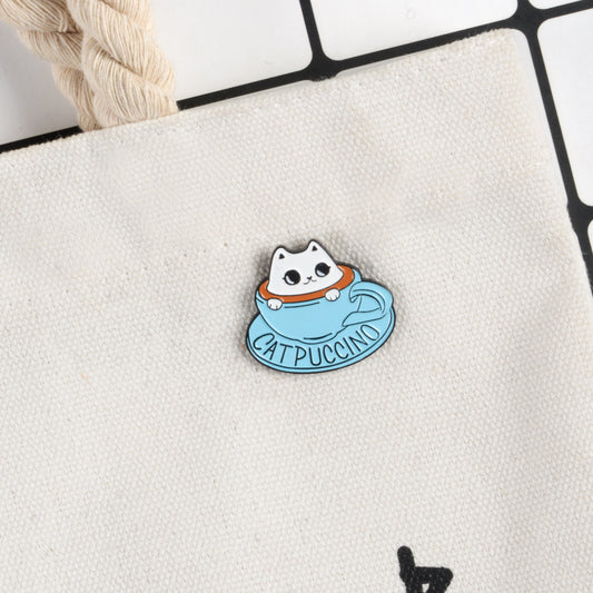 Cute Catpuccino Pin