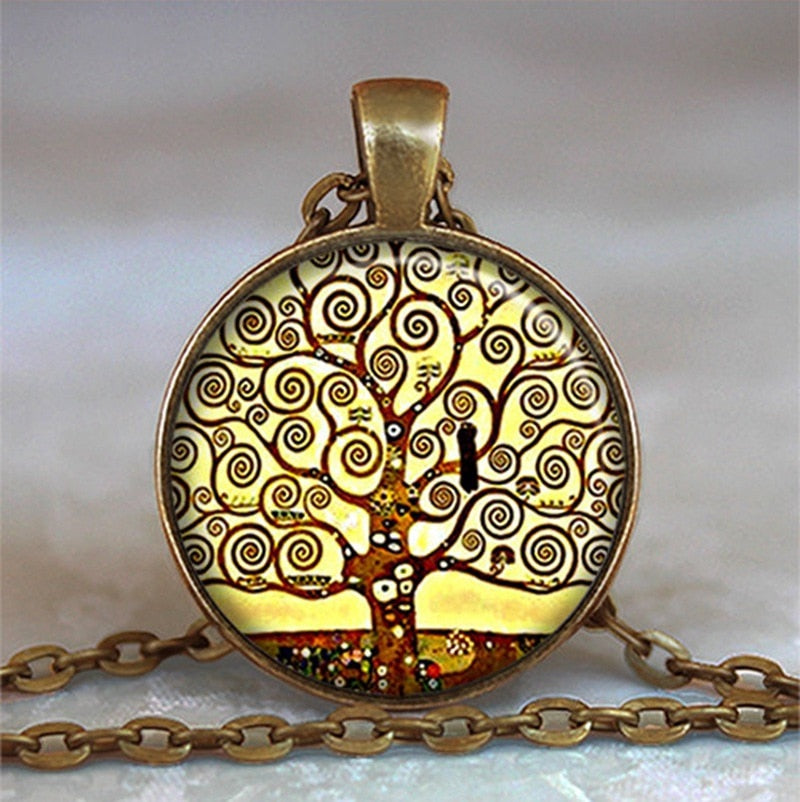 Tree Of Life Glass Necklace