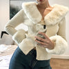 Fluffy Faux Fur Knitted Top Coat