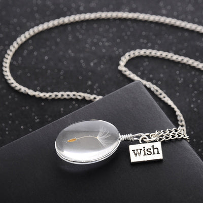 Dandelion Wish Necklace (Real Flower)