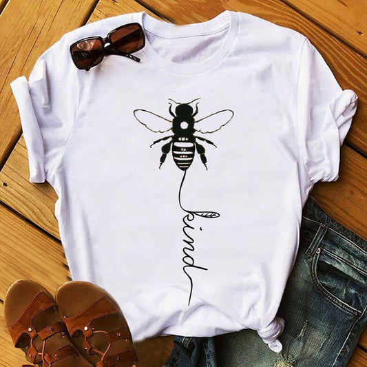 Bee Kind Cotton Print T-Shirt