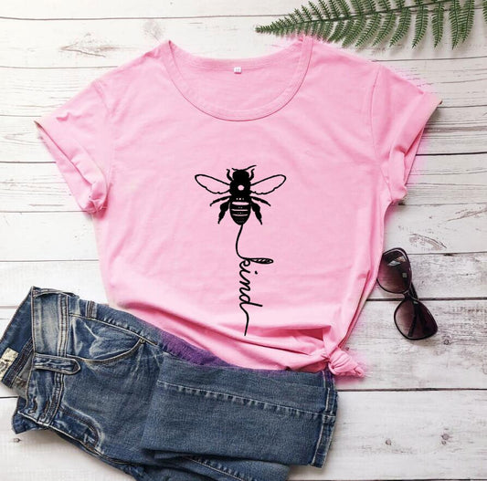 Bee Kind Cotton Print T-Shirt