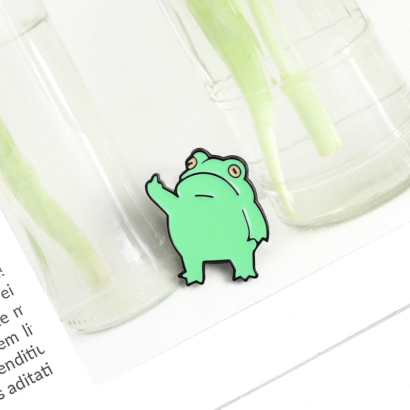 FU Funny Frog Pin