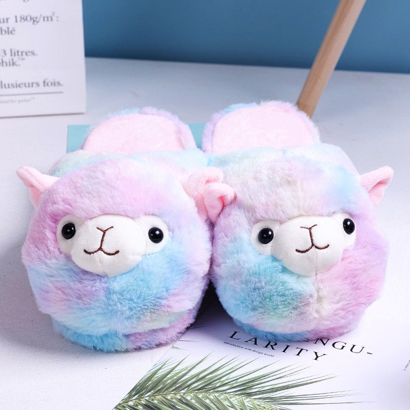 Cute Cartoon Alpaca Slippers