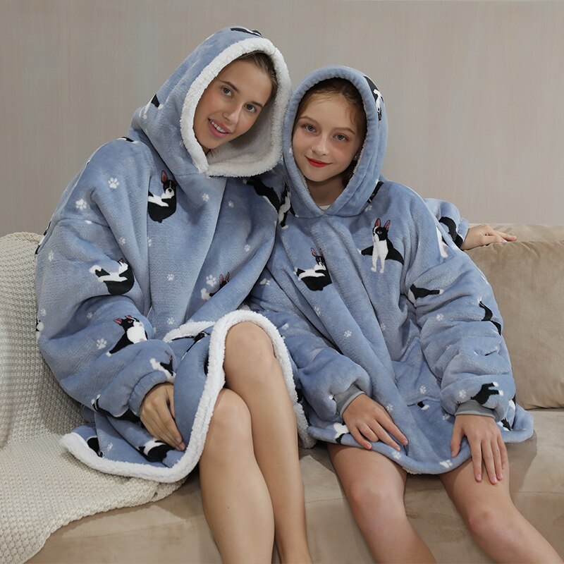 Homewear Plush Fleece Sherpa Blanket  Girls Sleepwear Homewear Fleece Warm Sherpa Blanket