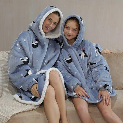 Homewear Plush Fleece Sherpa Blanket  Girls Sleepwear Homewear Fleece Warm Sherpa Blanket