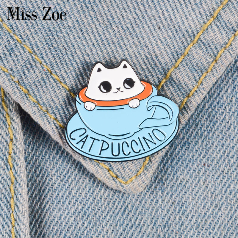 Cute Catpuccino Pin