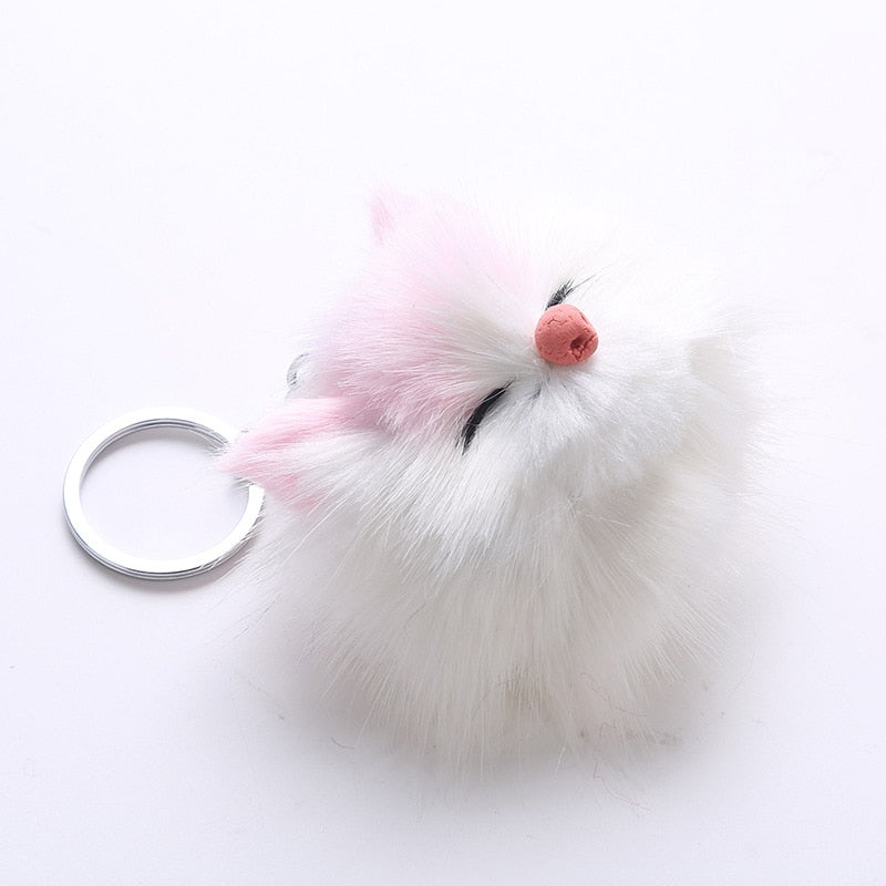 Cute Sleeping Cat Keychain