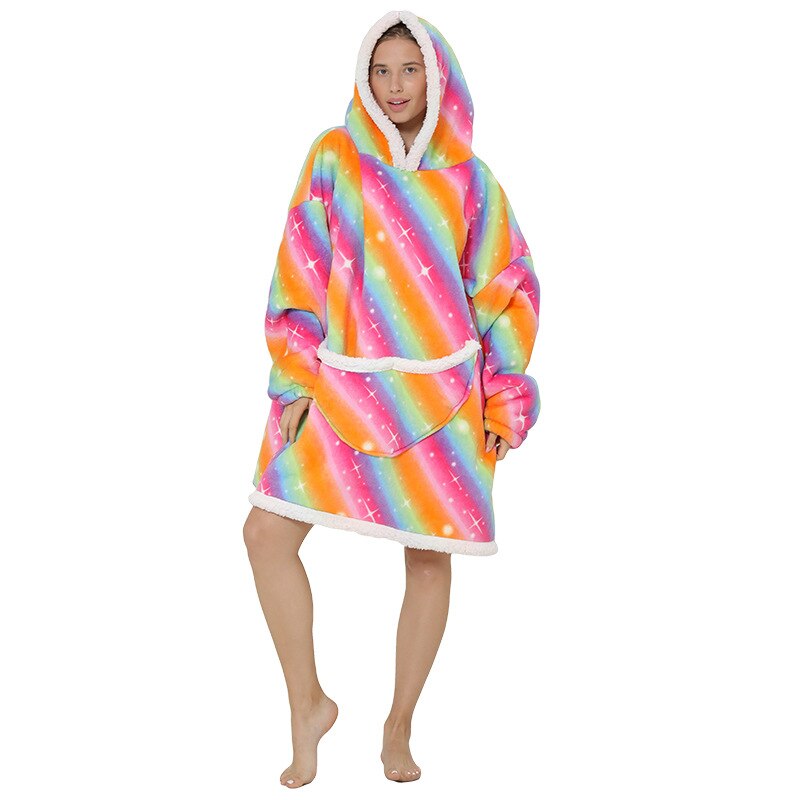 Homewear Plush Fleece Sherpa Blanket  Girls Sleepwear Homewear Fleece Warm Sherpa Blanket