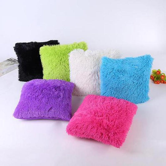 Plush Faux Fur Throw Pillows