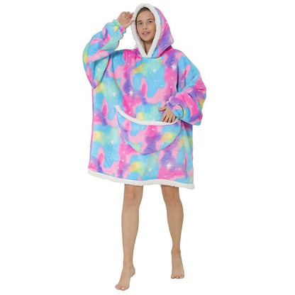 Homewear Plush Fleece Sherpa Blanket  Girls Sleepwear Homewear Fleece Warm Sherpa Blanket