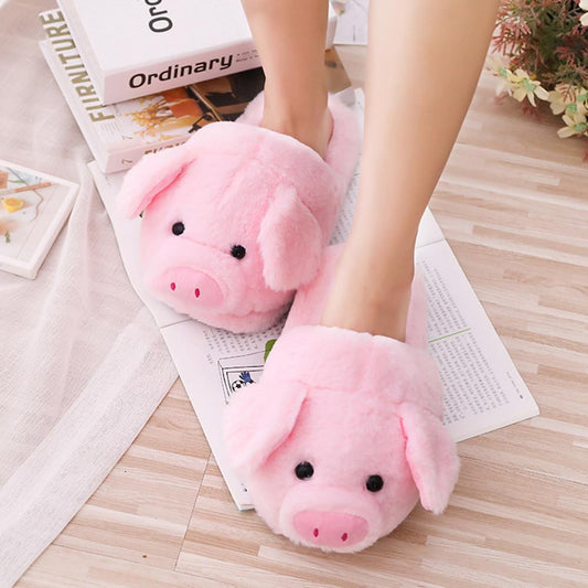 Cute Pink Pig Slippers