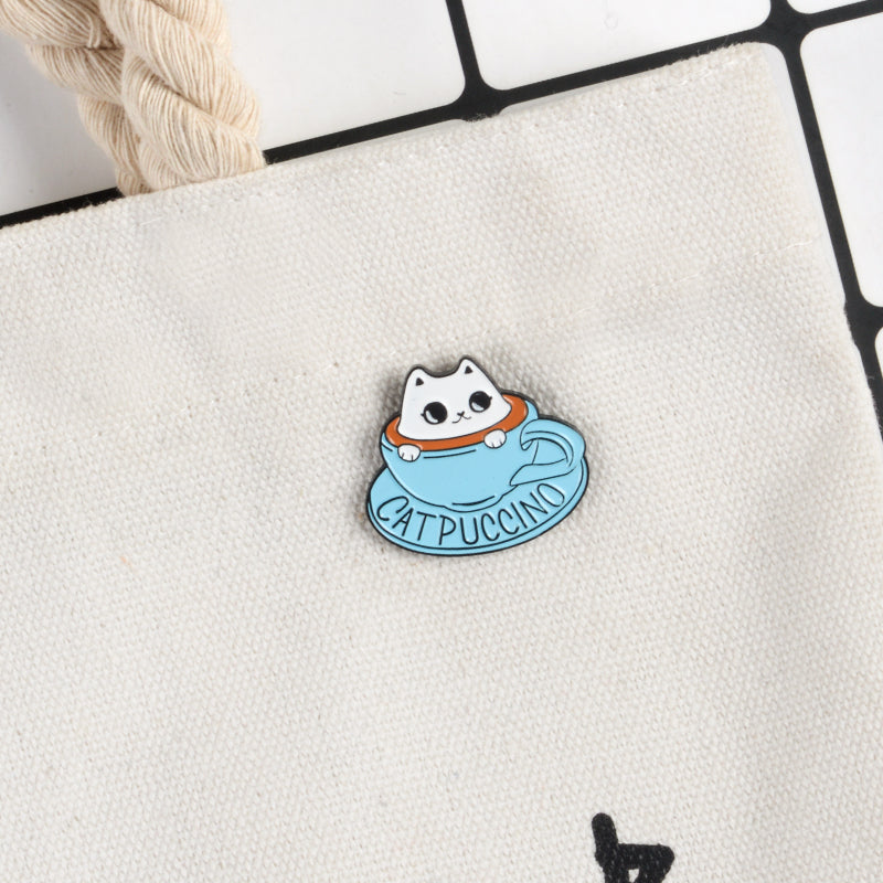 Cute Catpuccino Pin