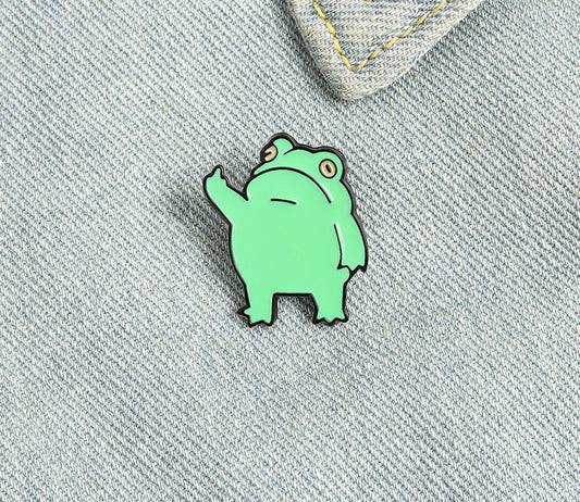 FU Funny Frog Pin