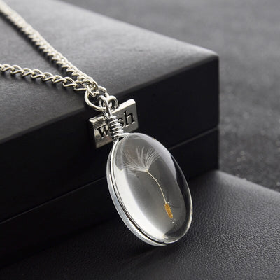 Dandelion Wish Necklace (Real Flower)