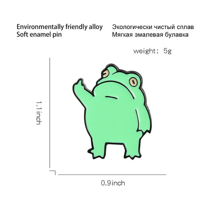 FU Funny Frog Pin