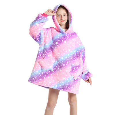 Homewear Plush Fleece Sherpa Blanket  Girls Sleepwear Homewear Fleece Warm Sherpa Blanket