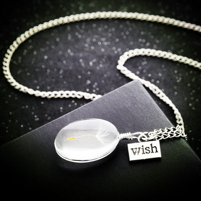 Dandelion Wish Necklace (Real Flower)