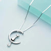 Silver Moon Cat Necklace