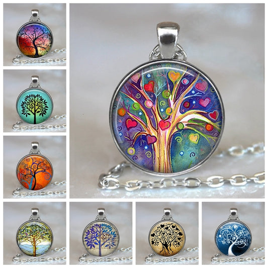Tree Of Life Glass Necklace