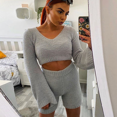 Fluffy & Sexy Casual Two Piece