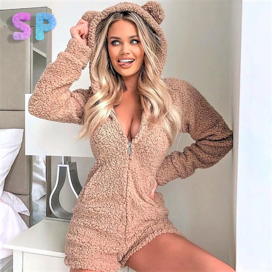 SUPERPLUSH - Women's Cute Teddy Bear Flannel